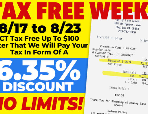 Tax-Free Week at Hawley Lane Shoes – With NO Limits!